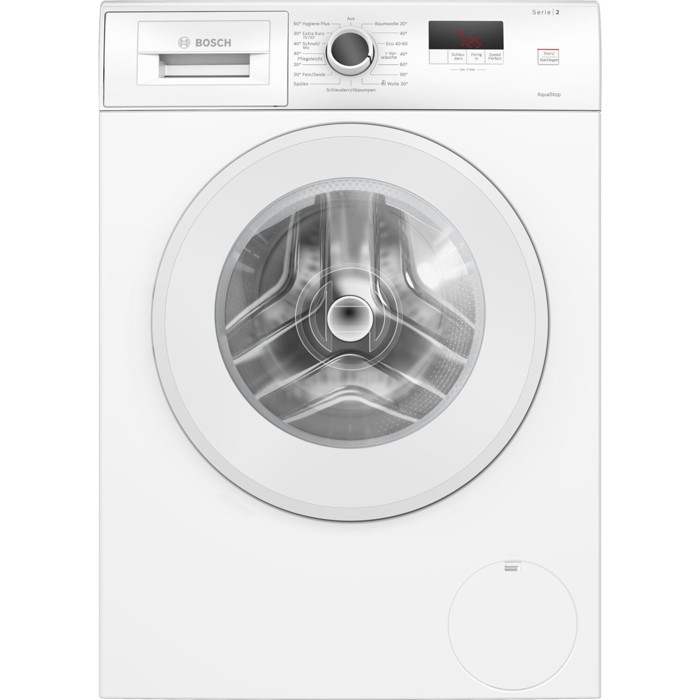 Bosch - WGE02471 (Frontlader Waschmaschine 7kg, LED Display, leise, weiß, Bauart freistehend)