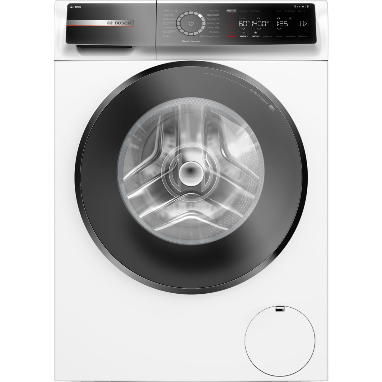 Bosch - WGB244A40 (Serie 8 Smart Waschmaschine mit Home Connect) - leiser Frontlader in Weiß mit Touch-Bedienung