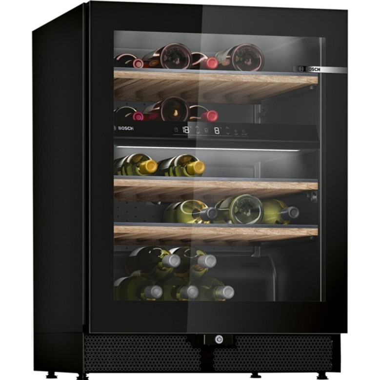 Bosch - KWK16ABGB (Schwarz freistehender Weinkühlschrank, 2 Zonen, 44 Flaschenkapazität, LED-Beleuchtung)
