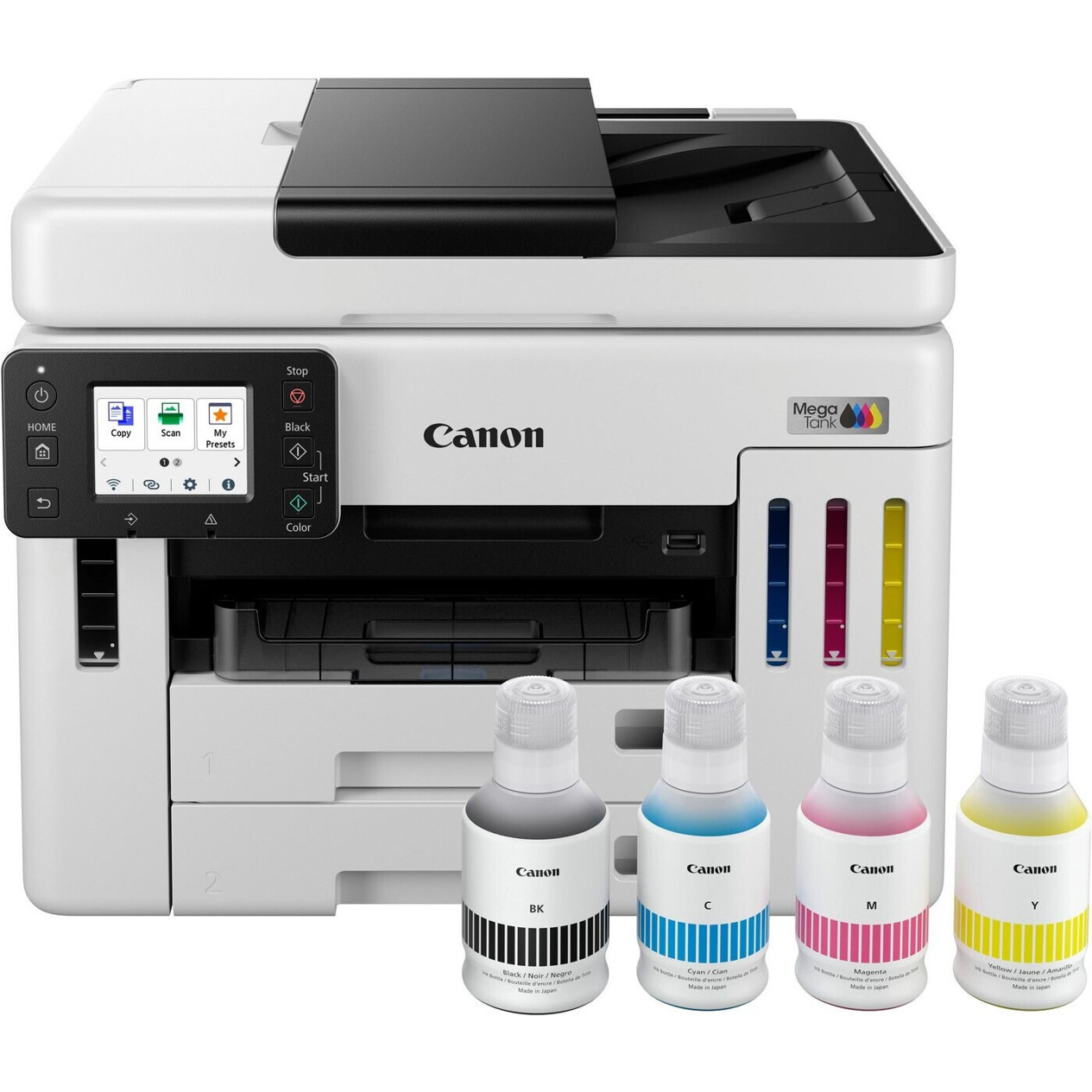Canon - GX7150 (4in1 Tintenstrahl-Multifunktionsdrucker mit Touch-Screen, USB/WLAN/Ethernet, ADF/Flachbett Scanner)
