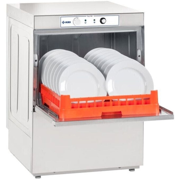 KBS - Easy 500 (82 cm Höhe) - Gewerbegeschirrspüler mit Besteckköcher & Sicherheitsfunktionen