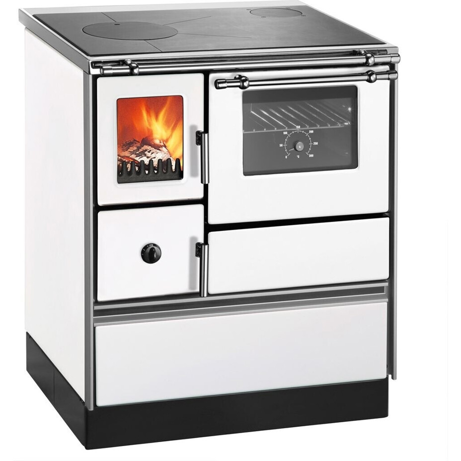 Wamsler - K 176 F/A 70 - Weißer Festbrennstoffherd (Standgerät, 70 x 85 x 60 cm, Holzherd, Stahl/Keramik, 5 kW)