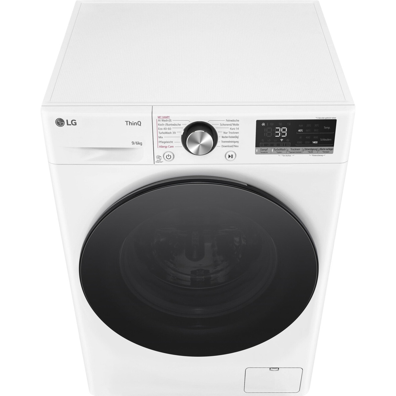 LG - W4WR7096Y (Weiß / Schwarz) Freistehender Waschtrockner mit Inverter-Motor & SmartHome