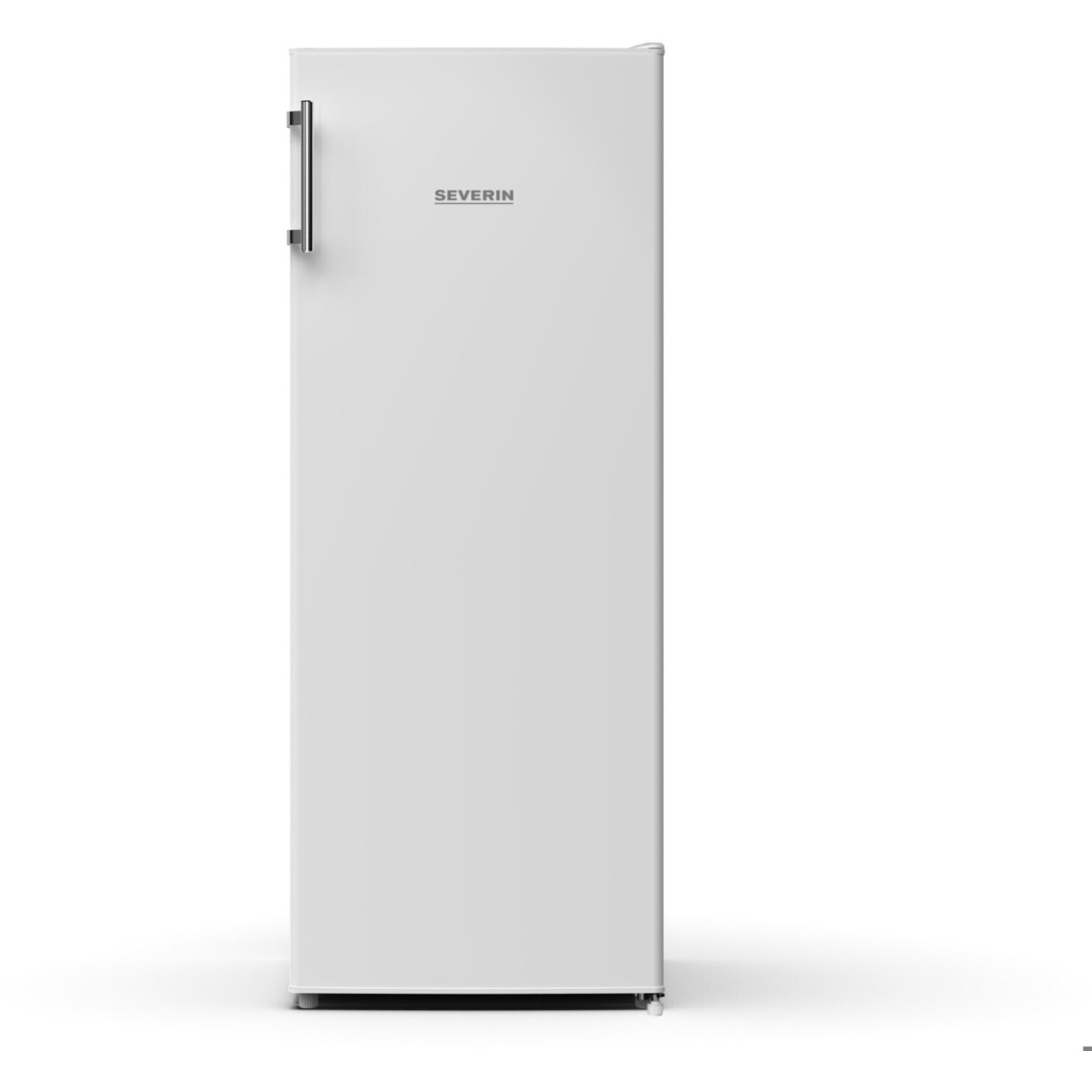 Severin - FKS 8818 (Weißer Getränkekühlschrank, freistehend, Stahlblech, rechts wechselbarer Türanschlag, 225 Liter, 54,5 cm Breite, 141 cm Höhe, mit Schloss und regelbarem Thermostat)