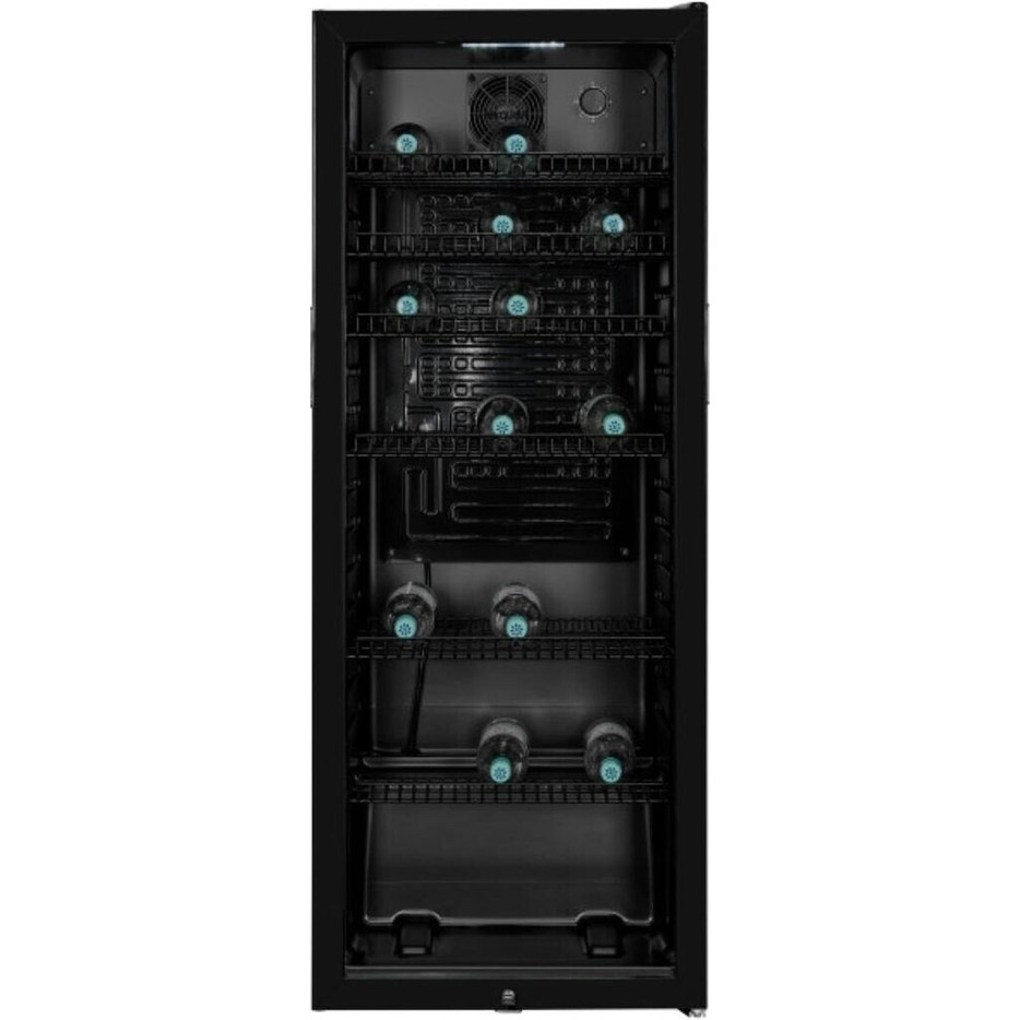 Exquisit - GKS240-GT-160C (Getränkekühlschrank, freistehend, Stahlblech, Glastür) - schwarz
