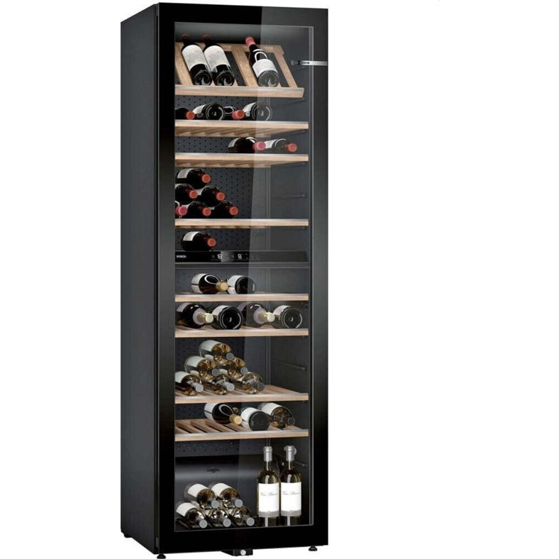 Bosch - KWK36ABGA (Freistehend Weintemperierschrank mit Glastür, Schwarz, 370L, 199 Flaschen, 2 Zonen)