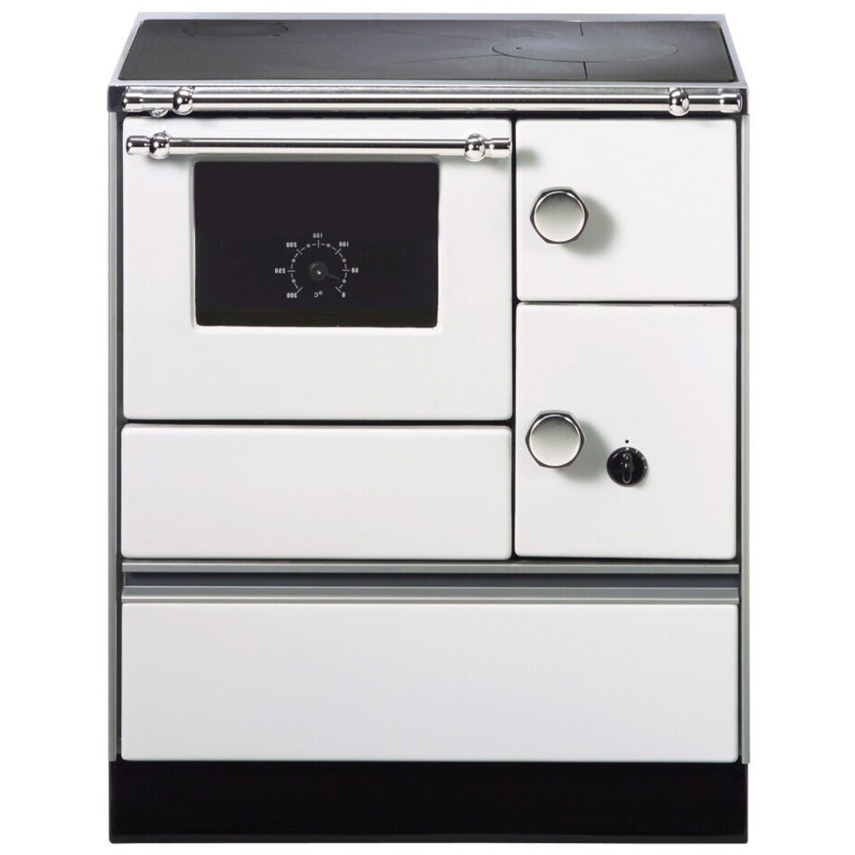 Wamsler - K 176 A/70 - Weißer Standgerät Festbrennstoffherd mit Holz Heizleistung 5 kW, 131 kg