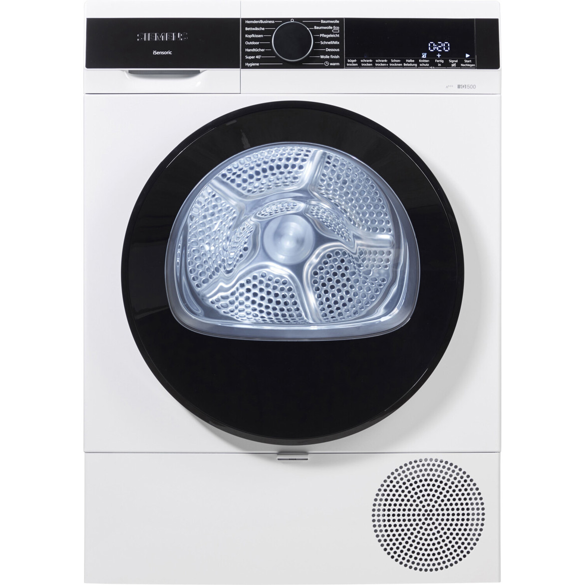 Siemens - WQ33G2D40 (Wärmepumpentrockner weiß, 8 kg, Edelstahl, Touch Control)