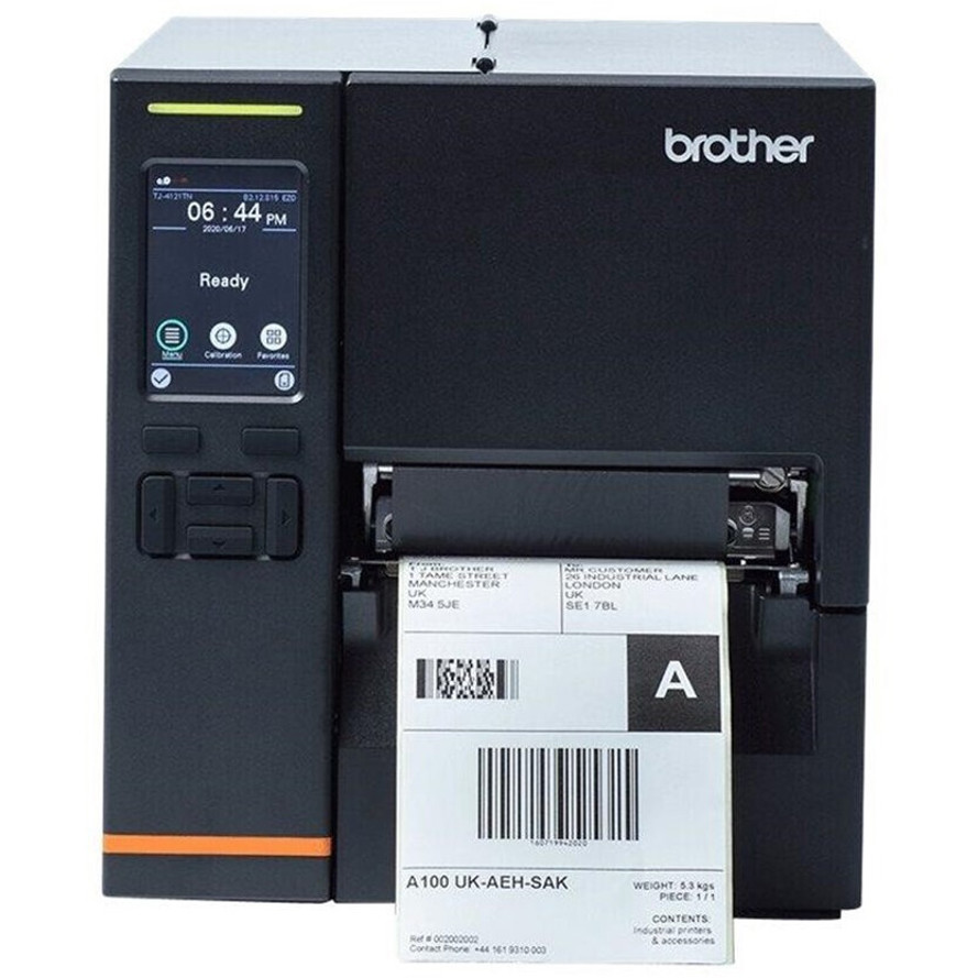 Brother - TJ-4021TN (Etikettendrucker) - Touchscreen-Display, 128 MB, USB 2.0, Ethernet 10/100, Serielle Schnittstelle - Schwarz