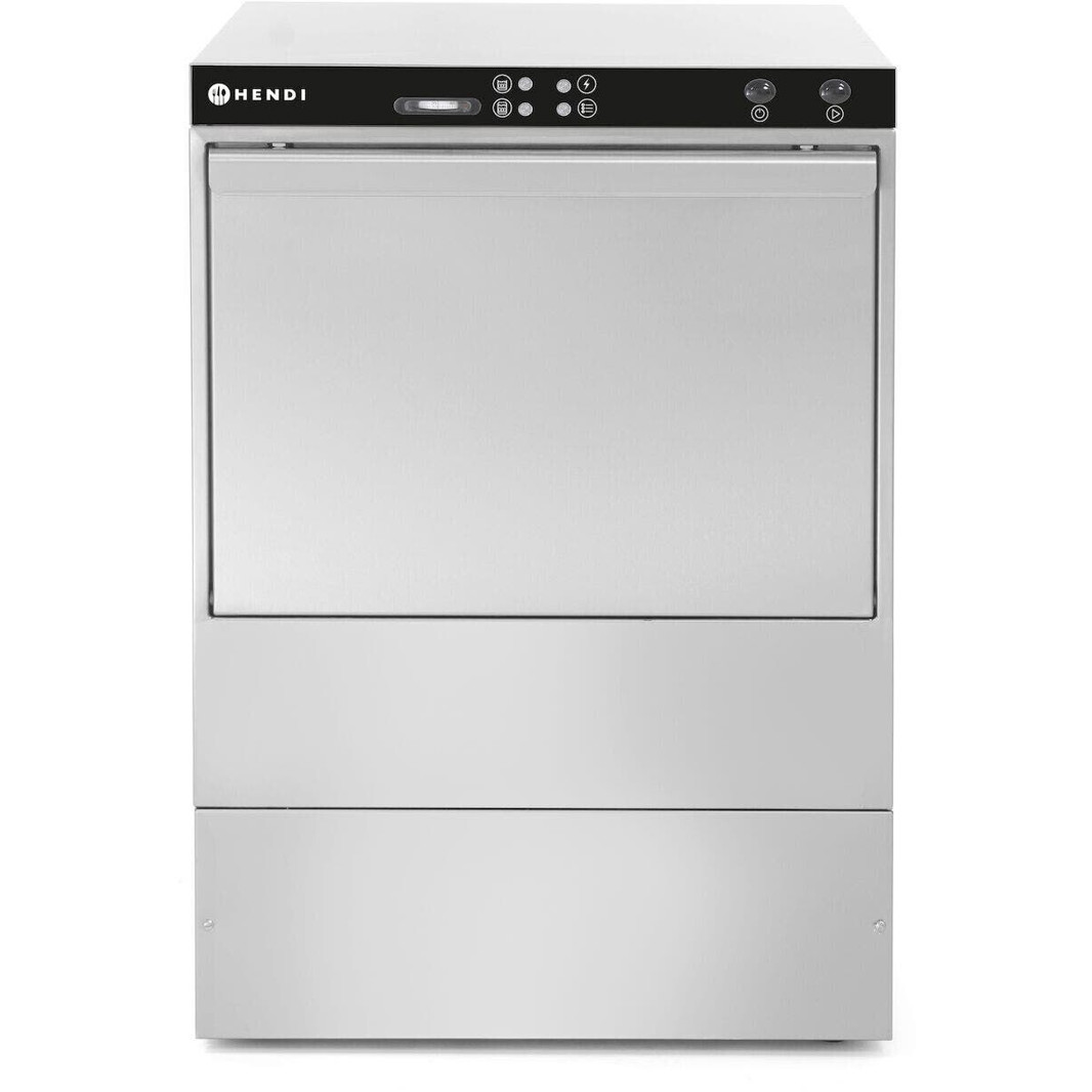 Hendi - /6600W (Gewerbegeschirrspüler mit 500 x 500 mm Korb, Besteckkorb & Tellerkorb, 110L & 6L Tanks, 150cm hoch)