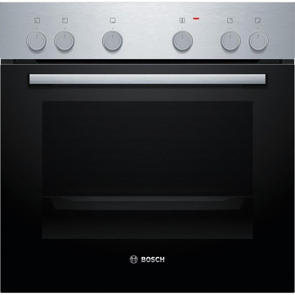Bosch - HND211AR62 (Elektroherd-Set mit 4 Kochstellen, Bräterzone, Edelstahl-Front, 3D Heißluft, XXL-Backofen)