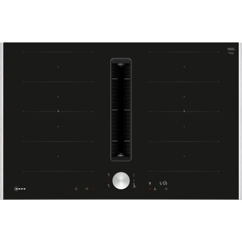 Neff - V68TTX4L0, Induktionskochfeld mit Dunstabzug (Glaskeramik, schwarz, 83 cm Breite, Drehregler)