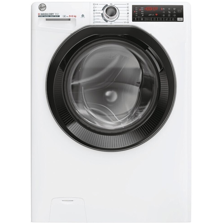 Hoover - H3DPS4966TAMB6-S (freistehender Waschtrockner) - 9kg Waschen / 6kg Trocknen, Inverter-Motor, Edelstahl-Trommel, Bluetooth & WLAN-fähig, ActiveSteam & WiFiConn@ct