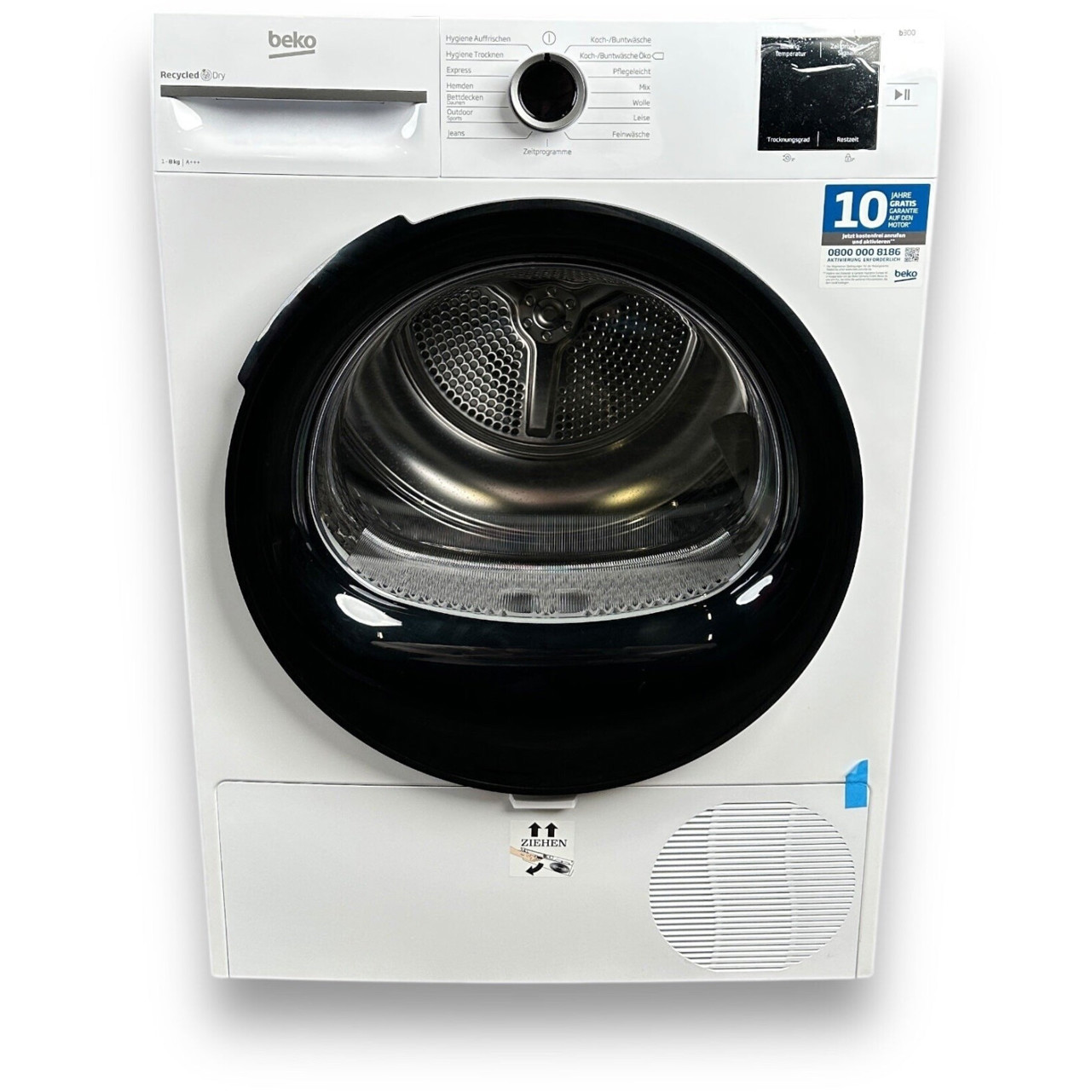 Beko - BM3T38249W (Wärmepumpentrockner, 8 kg, Abschaltautomatik, Einknopf-Programmwahl, Knitterschutz, Edelstahl, weiß)