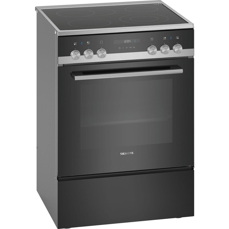 Siemens - HK9S5A240 (groß, schwarz, versenkbare Bedienelemente, 4 Kochstellen, Stand-/Elektroherd)