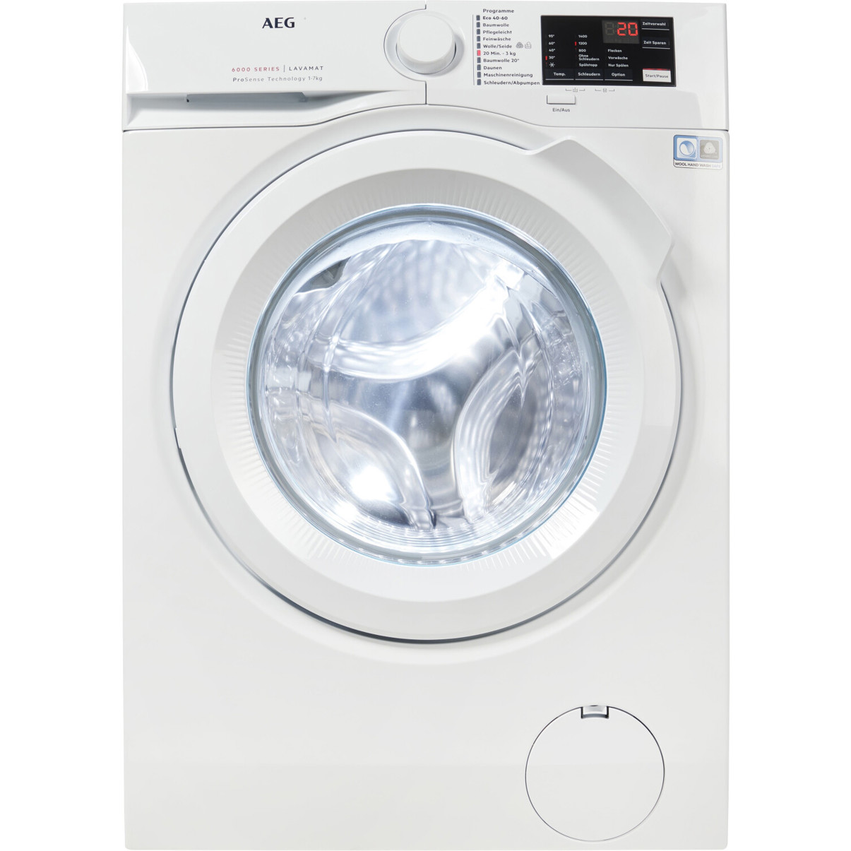 AEG - L6FBG51470 (weiß) "ProSense" Frontlader Waschmaschine - 7kg Füllmenge, 1.400 U/Min - Schontrommel & Wasserschutzsystem