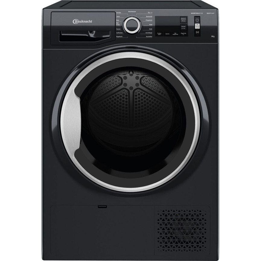 Bauknecht - T8 S6300 - Wärmepumpentrockner (8 kg, schwarz, Reversierautomatik)