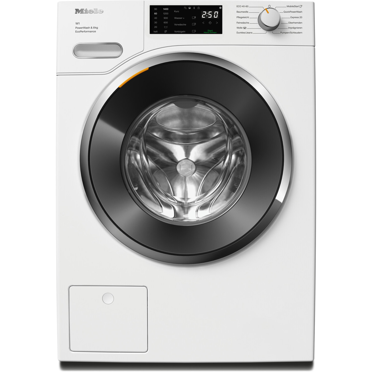 Miele - WWE 460 WPS (Smart Waschmaschine, WLAN, 8 kg Füllmenge, leise, 1.400 U/Min, Dampffunktion, AquaStop)