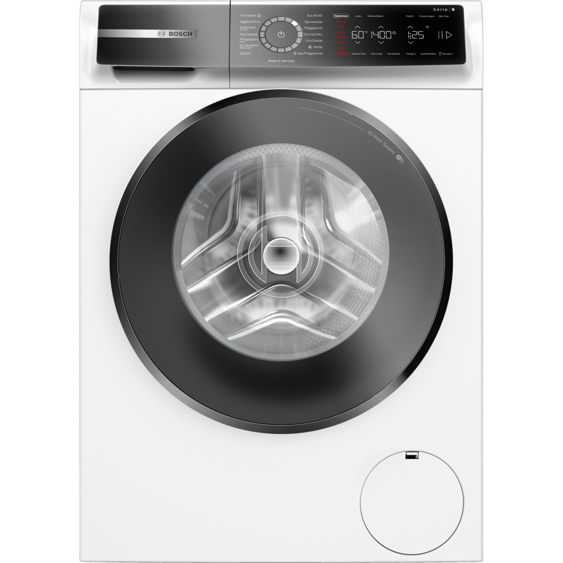Bosch - WGB244040 (9 kg) Smart Waschmaschine - weiß mit LED Display, Inverter-Motor, WLAN, App-Steuerung, AquaStop