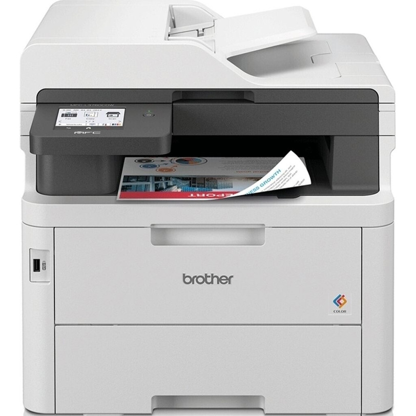 Brother - MFC-L3760CDW (Grau) (Farblaser-Multifunktionsdrucker) mit Touch-Screen, WLAN und Ethernet-Anschlüssen