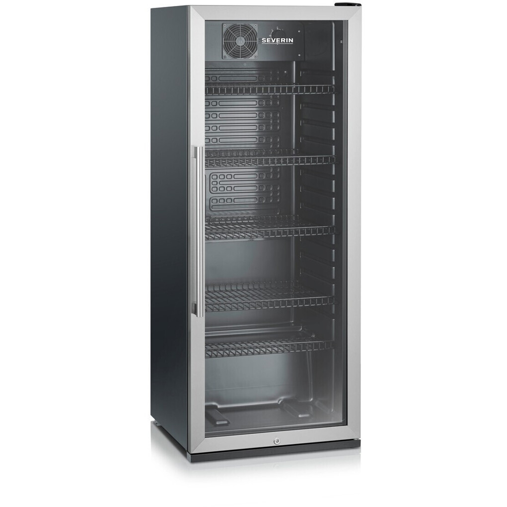 Severin - FKS 8841 Getränkekühlschrank (freistehend, schwarz, 237L, Schloss)