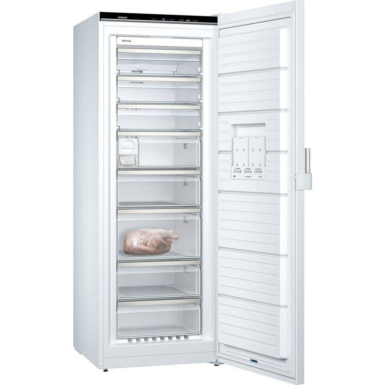 Siemens - GS58NAWCV (Standgefrierschrank, 4 Sterne, 366 Liter, weiß, No-Frost, Schnellgefrieren)