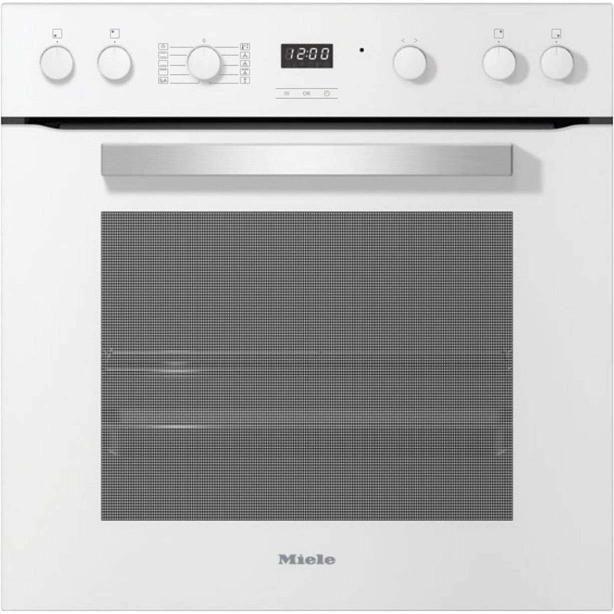 Miele - H 2455 I - Großraum Einbauherd (76l, weiß, 5 Einschubebenen, Drehschalter)