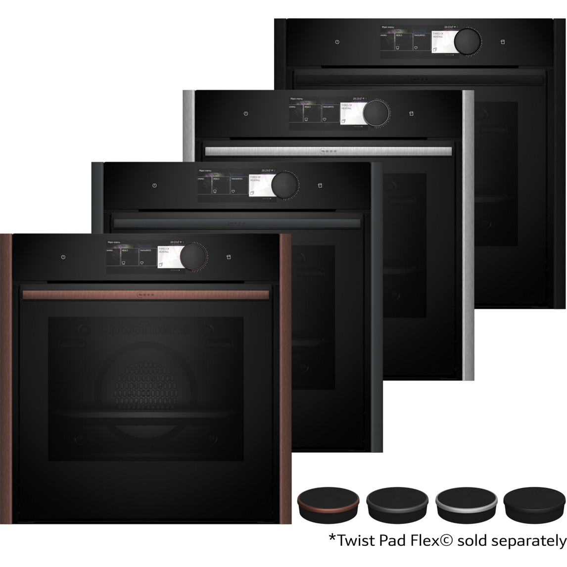 Neff - B69VY7MY0 (Schwarz, TFT-Display, Pyrolyse & Hydrolyse, Einbaubackofen mit Dampfunterstützung)