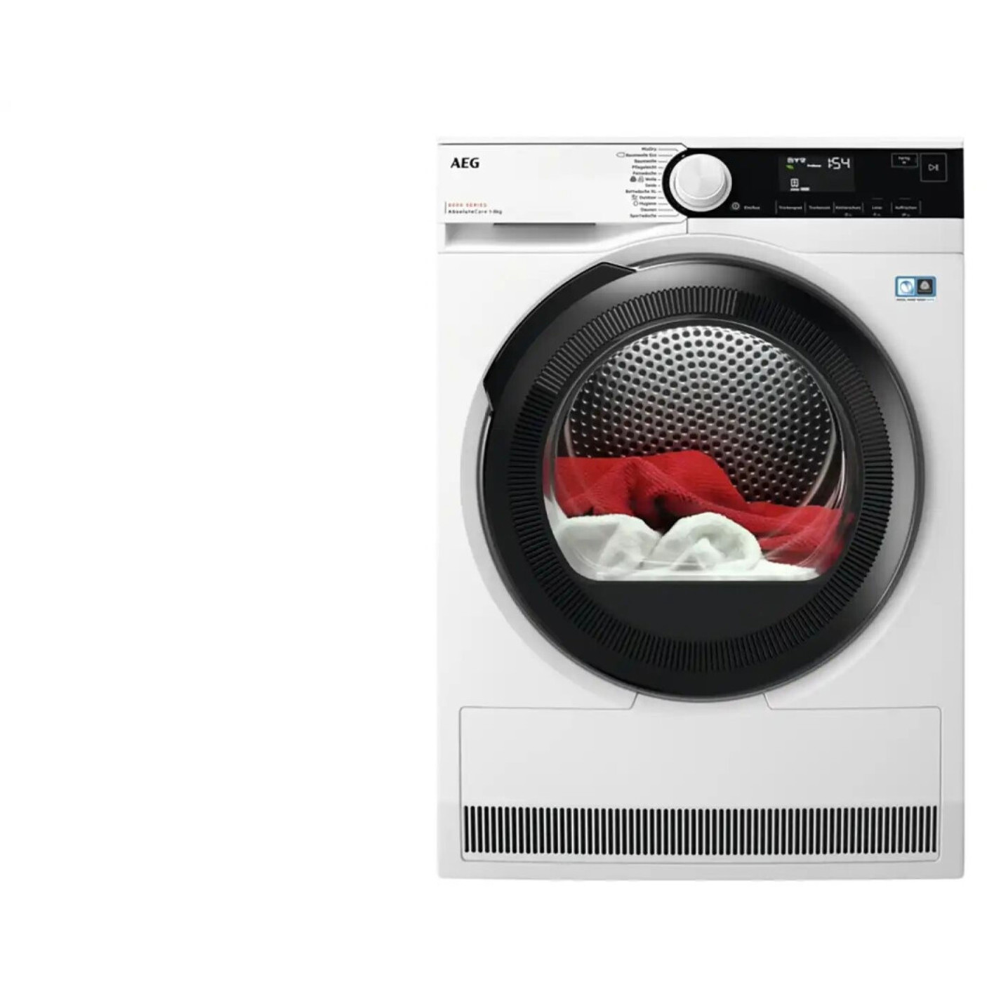 AEG - TR8T70680 (Wärmepumpentrockner mit 8kg Füllmenge, Kindersicherung, Frontlader, freistehend)
