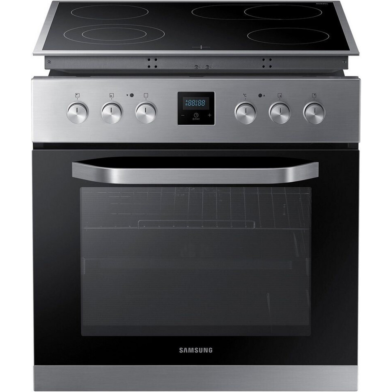 Samsung - F-NB69R2300RS/EG, Silber (Elektroherd Set, 4 Kochzonen, Ceran)