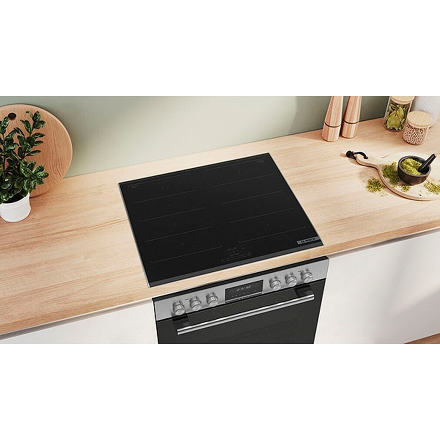 Bosch - HND679LS62 - Induktionskochfeld-Set mit großem XXL-Backofen (71 Liter, Pyrolyse, 3D Heißluft, 4 Kochstellen, Flexi/Vario Induktionszone, schwarz)