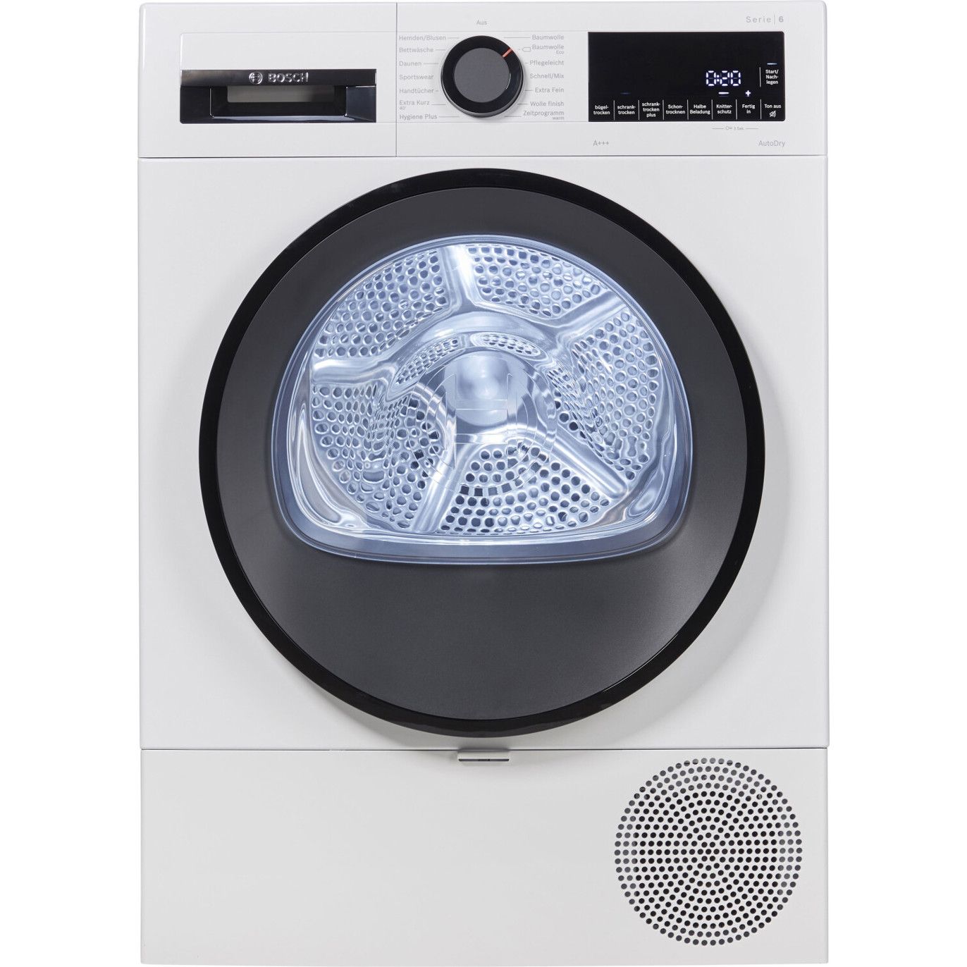 Bosch - WQG233D40 (Wärmepumpentrockner) (8 kg) (freistehend, weiß) (EasyClean, AutoDry, TouchControl)