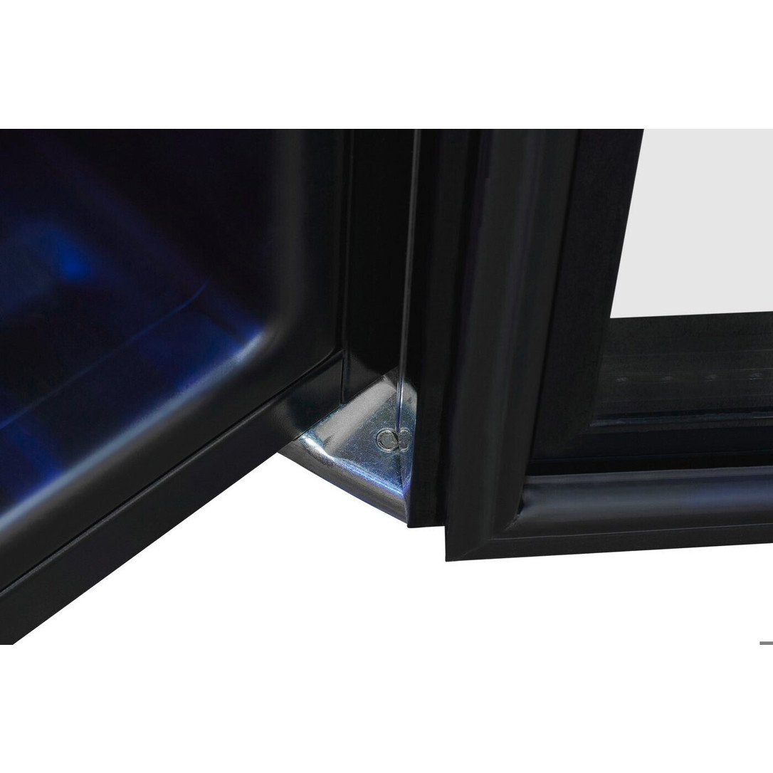 Exquisit - WS2-114-GTE-160G (schwarz, Kindersicherung, freistehend, wechselbar, LED-Beleuchtung, 2 Zonen Weinkühlschrank)