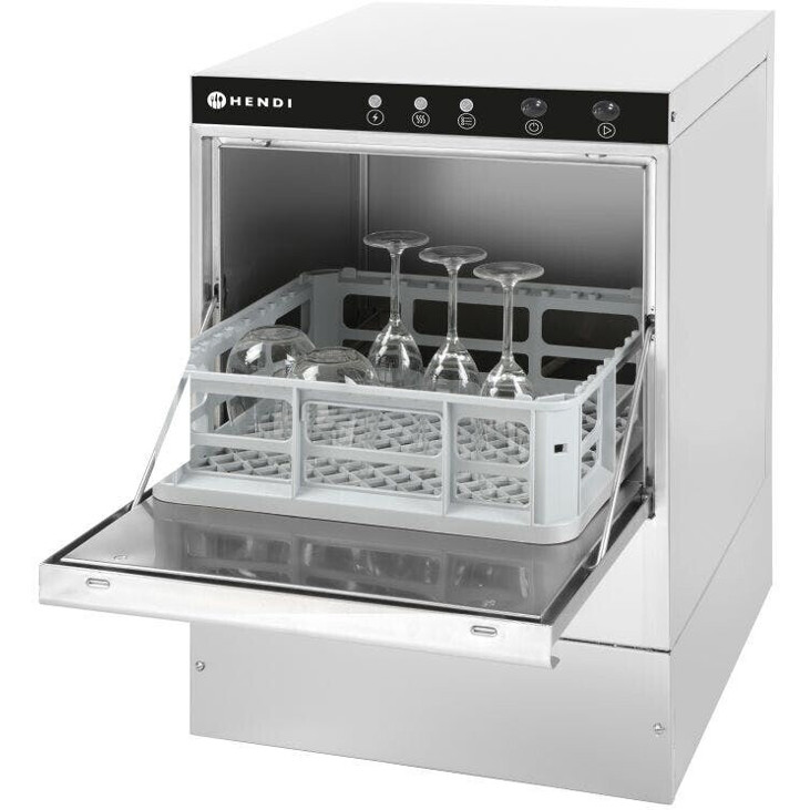 Hendi - K40 - Gläserspüler-Pro mit Besteckkorb (400 x 400 mm Korb) - 51cm Breite