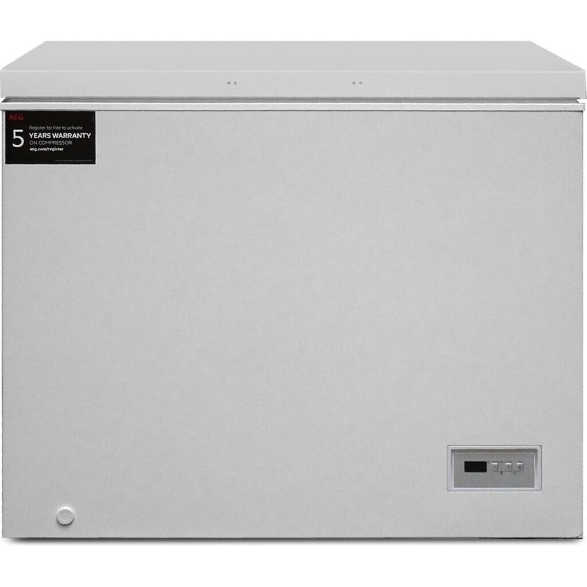 AEG - AHB526D1LW (weiß, 254-Liter Gefrierbereich, 15 kg Gefriervermögen in 24h, 39 dB Geräuschpegel, 70 cm tief, mit Rollen und Innenraumbeleuchtung)