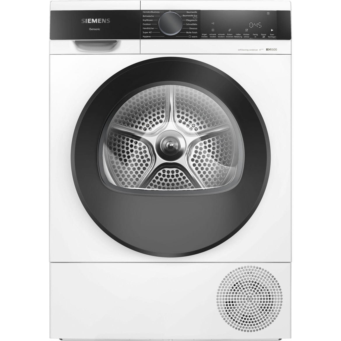 Siemens - WQ35G2D00 (Freistehender Wärmepumpentrockner mit 8 kg Kapazität, Klarsichttür, LED Display, weiß)